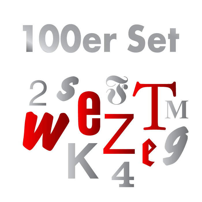 100 Stck Klebebuchstaben