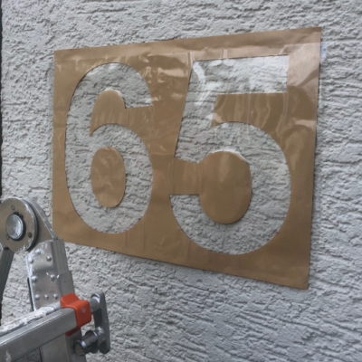 Hausnummer Schablone Schrifthöhe 200mm