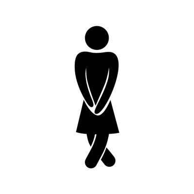 WC Aufkleber Frau 100 mm Höhe