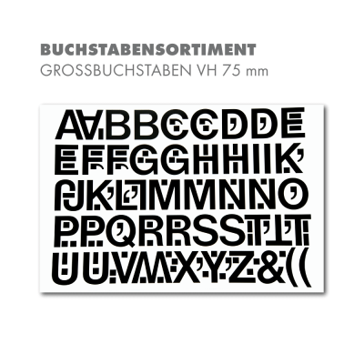 Großbuchstabensortiment VH 75 mm