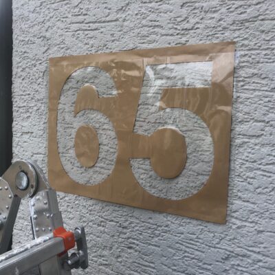 Hausnummer Schablone Schrifthöhe 300 mm