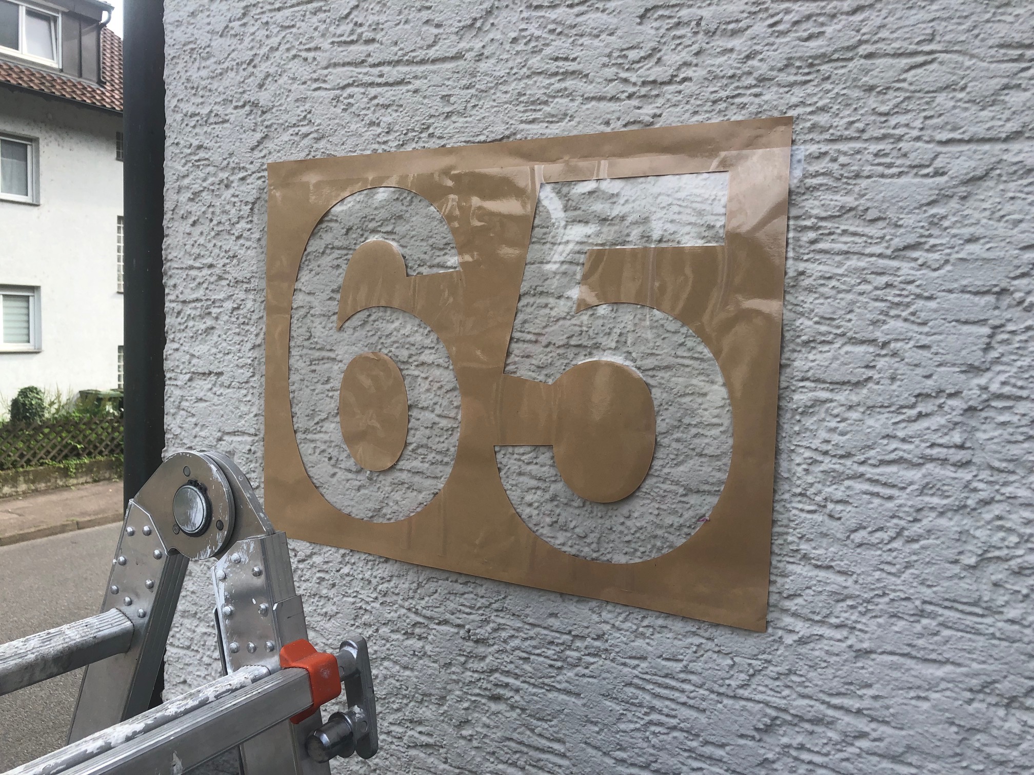 Hausnummer Schablone Schrifthöhe 300 mm