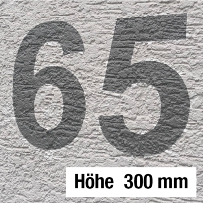 Hausnummer Schablone Schrifthöhe 300 mm